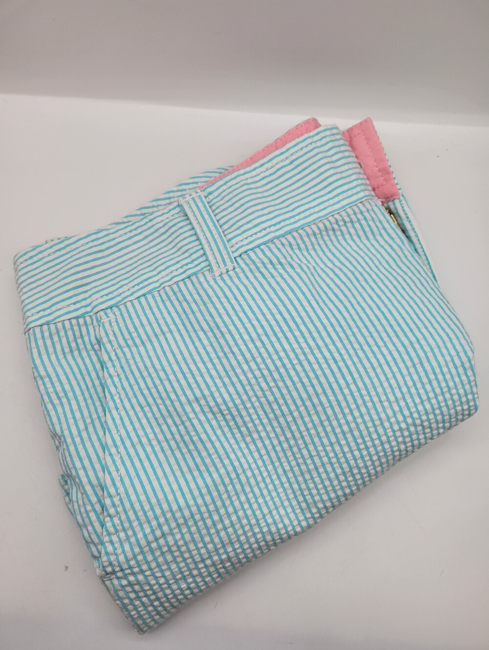 Lilly Pulitzer Buttercup Seersucker Women's Shorts Size 4 Scalloped Hem - Picture 13 of 13